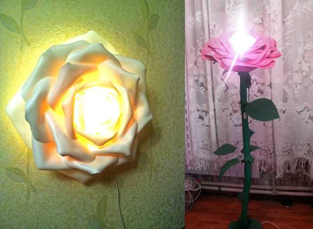 Как сделать светильник в виде розы: поэтапная сборка