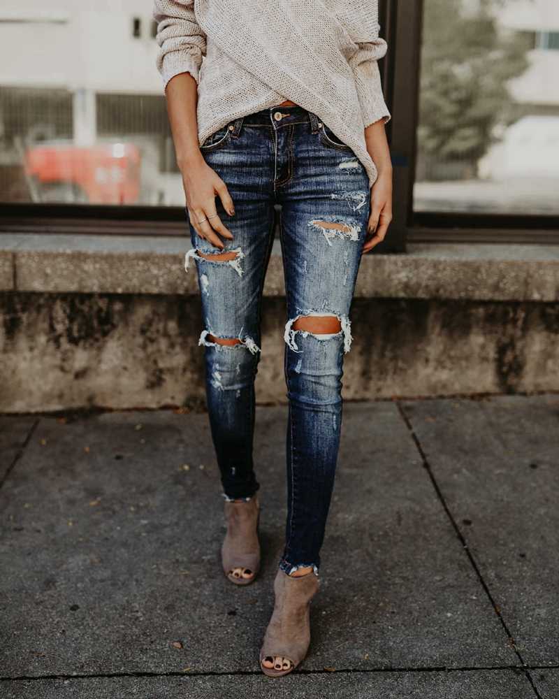 Топ 10 лучших женских прямых рваных джинсов