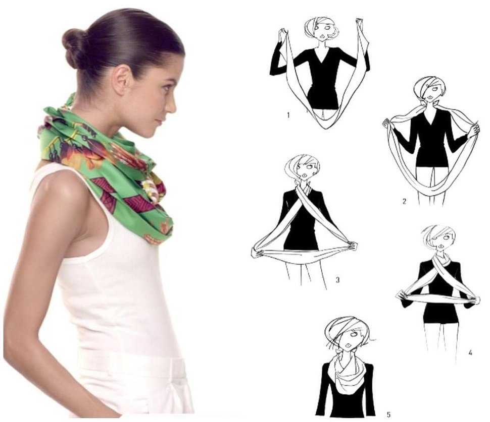 Как завязать красиво платок на шее или голове разными способами ?