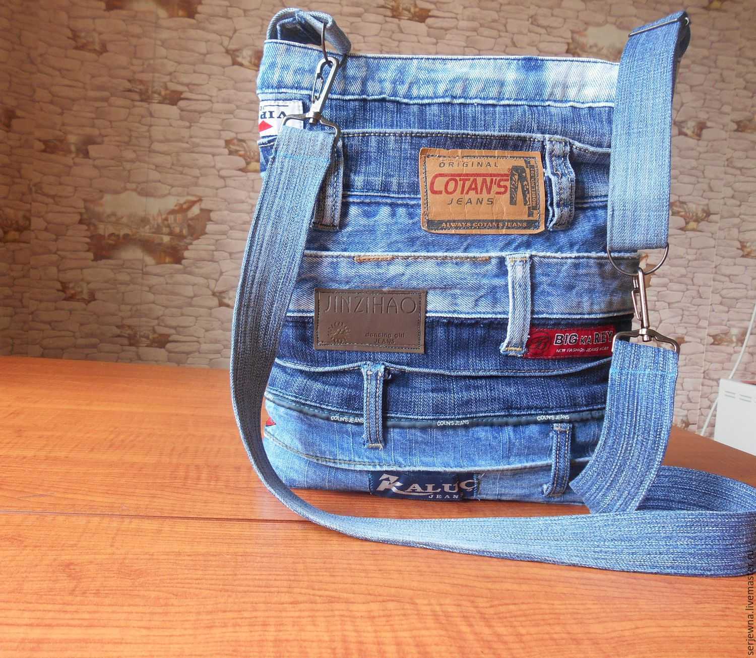 Шьем пляжную сумку из джинсов с элементами лоскутной техники