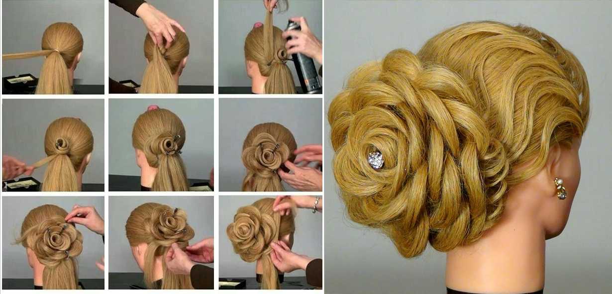 Как сделать розочку из волос пошаговая инструкция