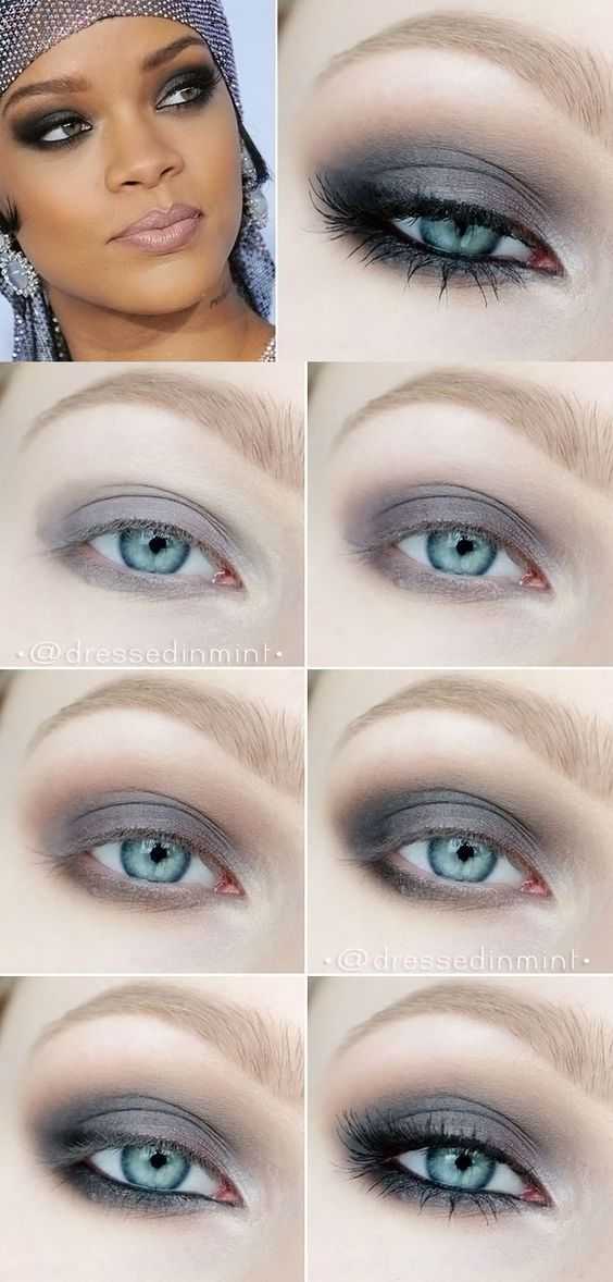 Красивый макияж для блондинок с голубыми глазами (50 фото)