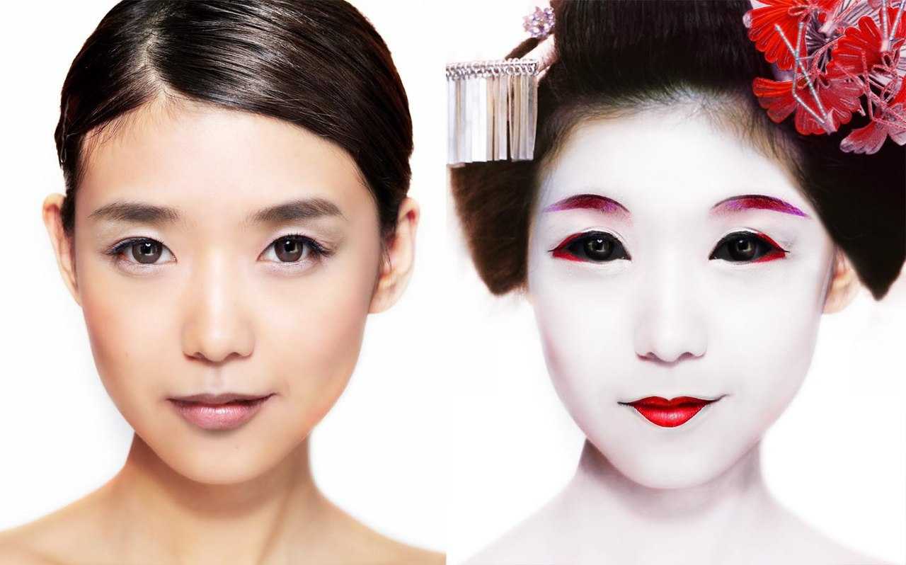 Японский макияж очень интересный и представительный вид макияжа Многие девушки выбирают такой вид макияжа для тематических вечеринок, праздников, шоу, а